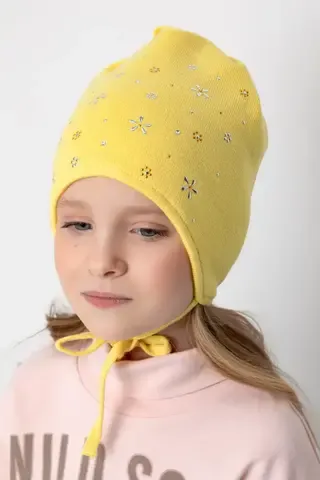 шапка  для девочки  КВ 20256/желтый