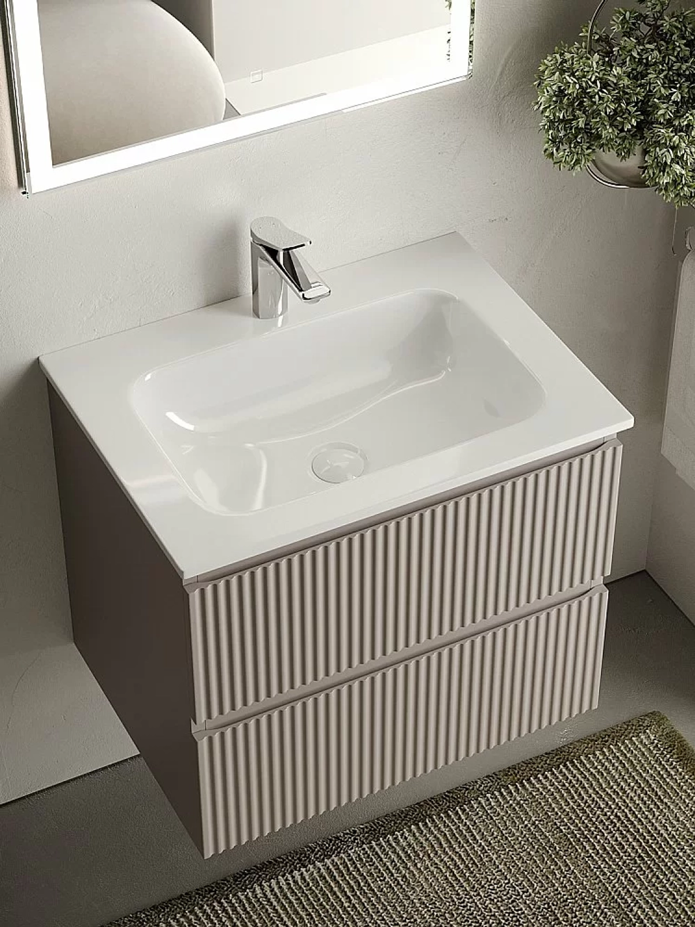 Тумба с раковиной Sancos SNOB R SNR60SM 60 Doha Soft