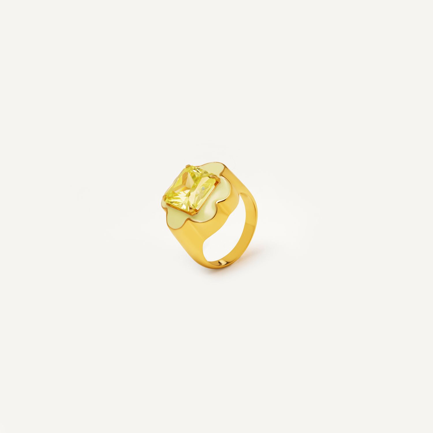 Кольцо Stern Flower Ring - Olive