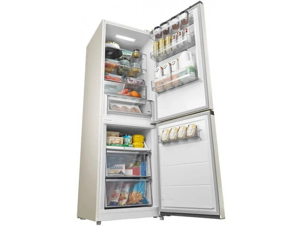 Холодильник Midea MDRB470MGF33O Full No Frost бежевый