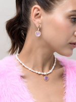 Серьги "Royal Love" Gold c лавандовым аметистом