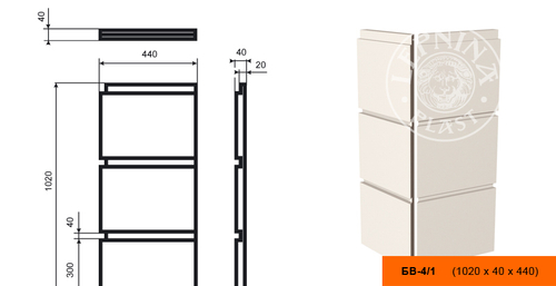 Фасадный декор Lepninaplast Боссаж БВ-4/1