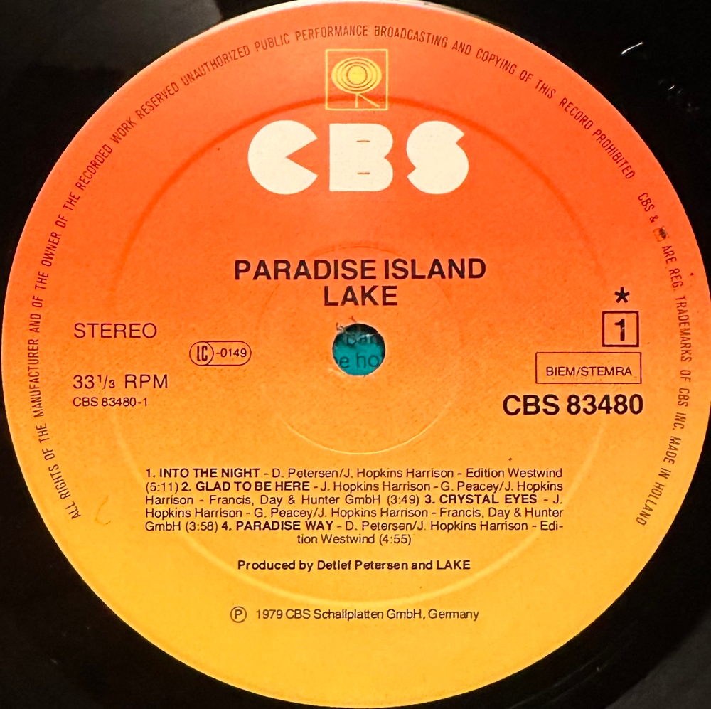 Lake - Paradise Island (Голландия 1979г.)