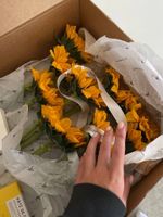 Цветочный бокс с подсолнухами