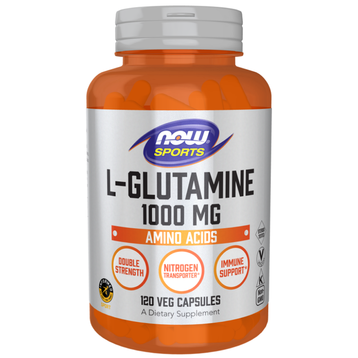 L-глутамин 1000 мг, L-Glutamine 1000 mg, Now Foods, 120 капсул