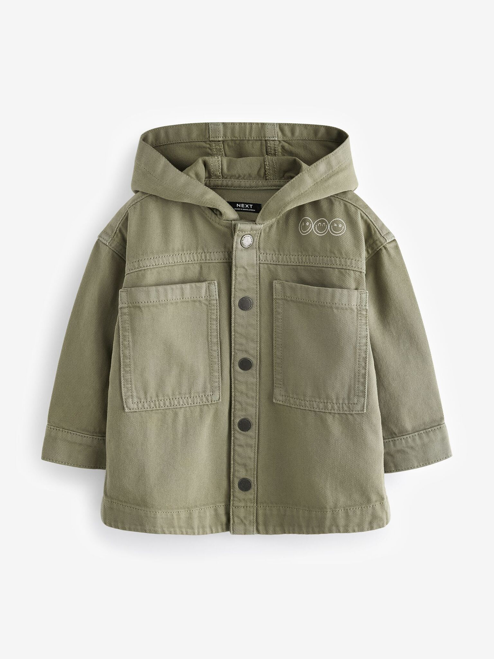 Куртка джинсовая с капюшоном для мальчика Next K83-426, Хаки