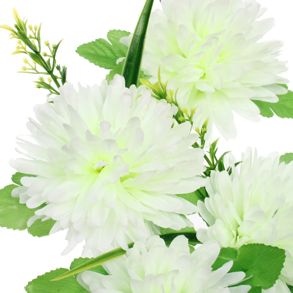 Искусственные цветы «Цветочная мелодия» Хризантемы 40см 7 цветков белые