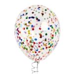 Латексный шар с мелким разноцветным конфетти, квадрат, 36 см