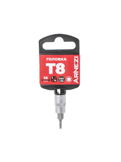Головка 1/4" со вставкой TORX Security T8 L=38, на холдере Arnezi R0004608