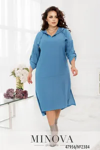 Платье 2384-голубой Minova