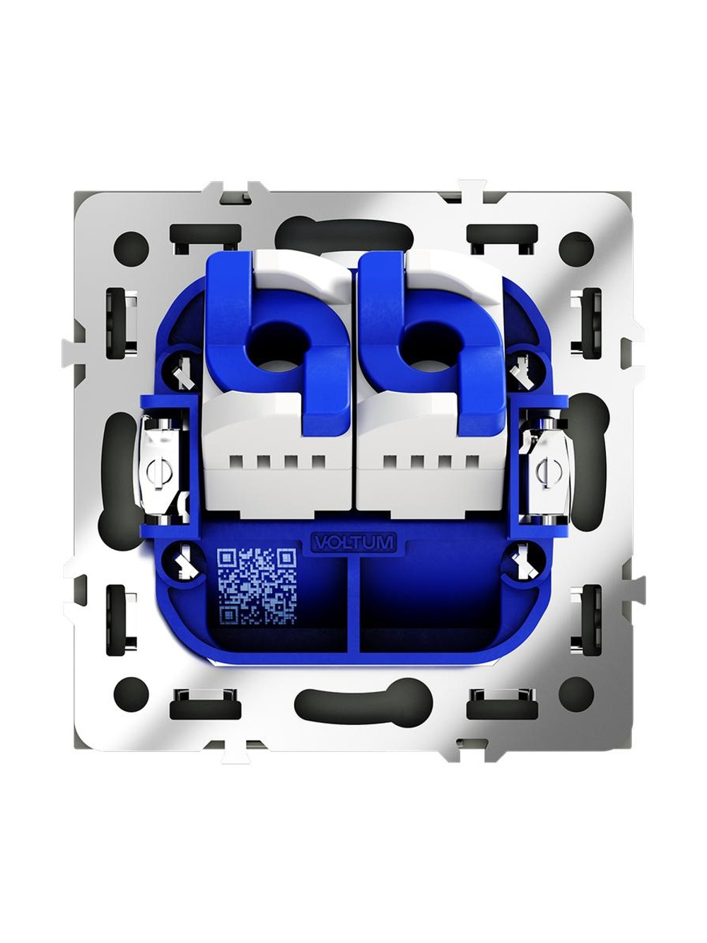 Розетка компьютерная 2-м СП S70 RJ45 + RJ45 кат.6 механизм графит Voltum VLS060207