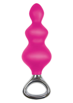 Розовая анальная елочка Jolie Platinum Plug Large из силикона - 16,8 см. (Цвет: розовый)