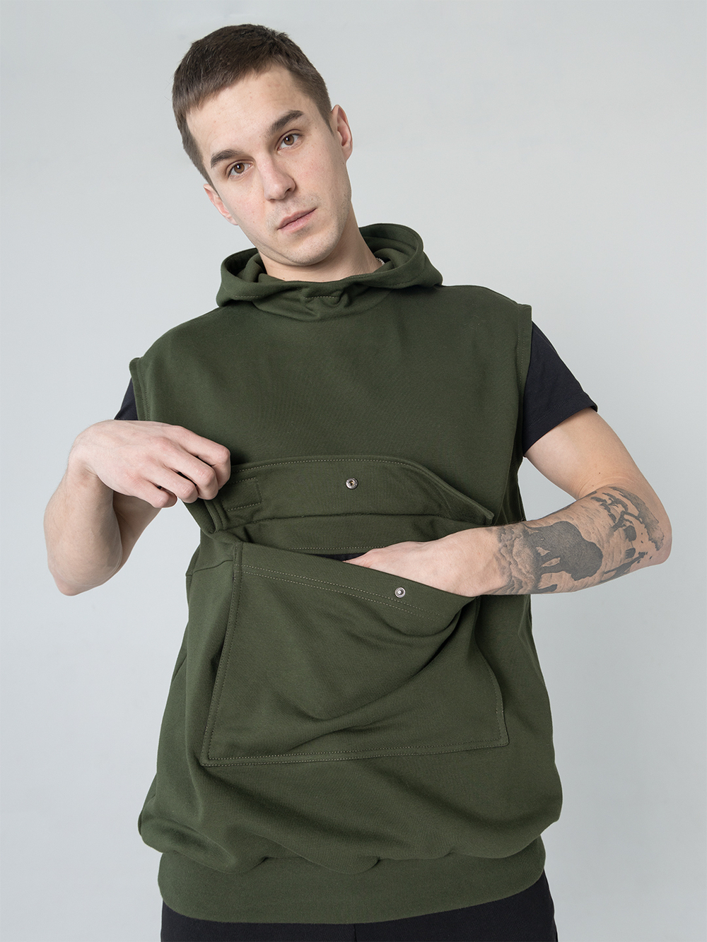 Жилет трикотажный хаки Город Горький