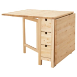 Стол с откидной столешницей- IKEA NORDEN, 26/152х80х74 см, НОРДЕН ИКЕА, светло-коричневый