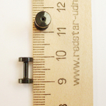 Тоннель диаметр 2 мм для пирсинга ушей (медицинская сталь). Титановое покрытие 1 пара