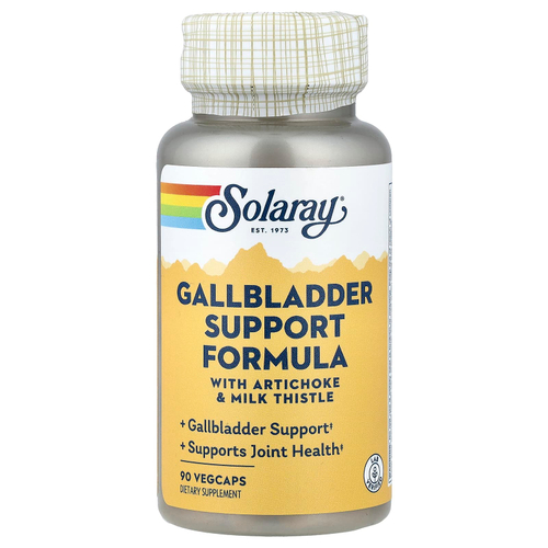 Solaray, средство для поддержки желчного пузыря, с артишоком и расторопшей, 90 растительных капсул