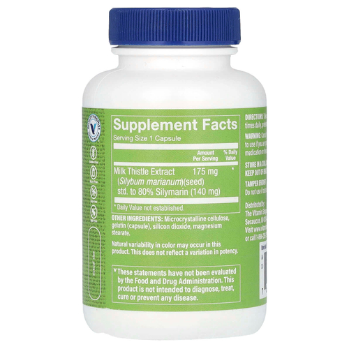 The Vitamin Shoppe, экстракт расторопши, 175 мг, 100 капсул