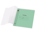 Тетрадь 18л., клетка, обложка пластик, Alingar, скрепка, блок офсет, 100% белизна, "Зелёный пастель"