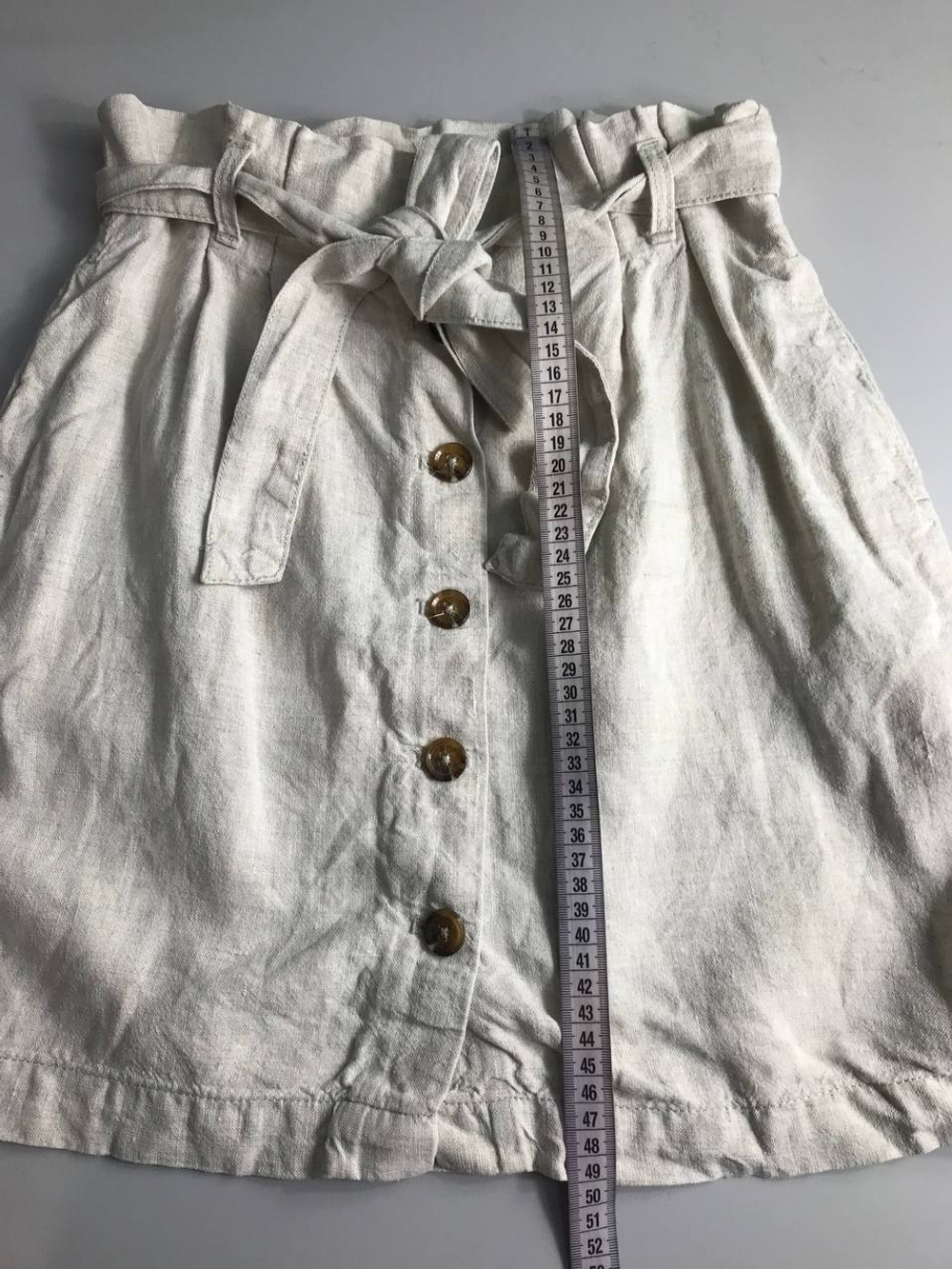 Юбка H&M льняная, маркировка 36, визуально на 42 размер
