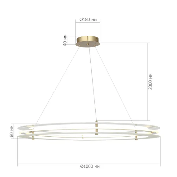SL6245.213.01 Светильник подвесной ST-Luce золотистый/Прозрачный LED 1*70W 4000K FAGY