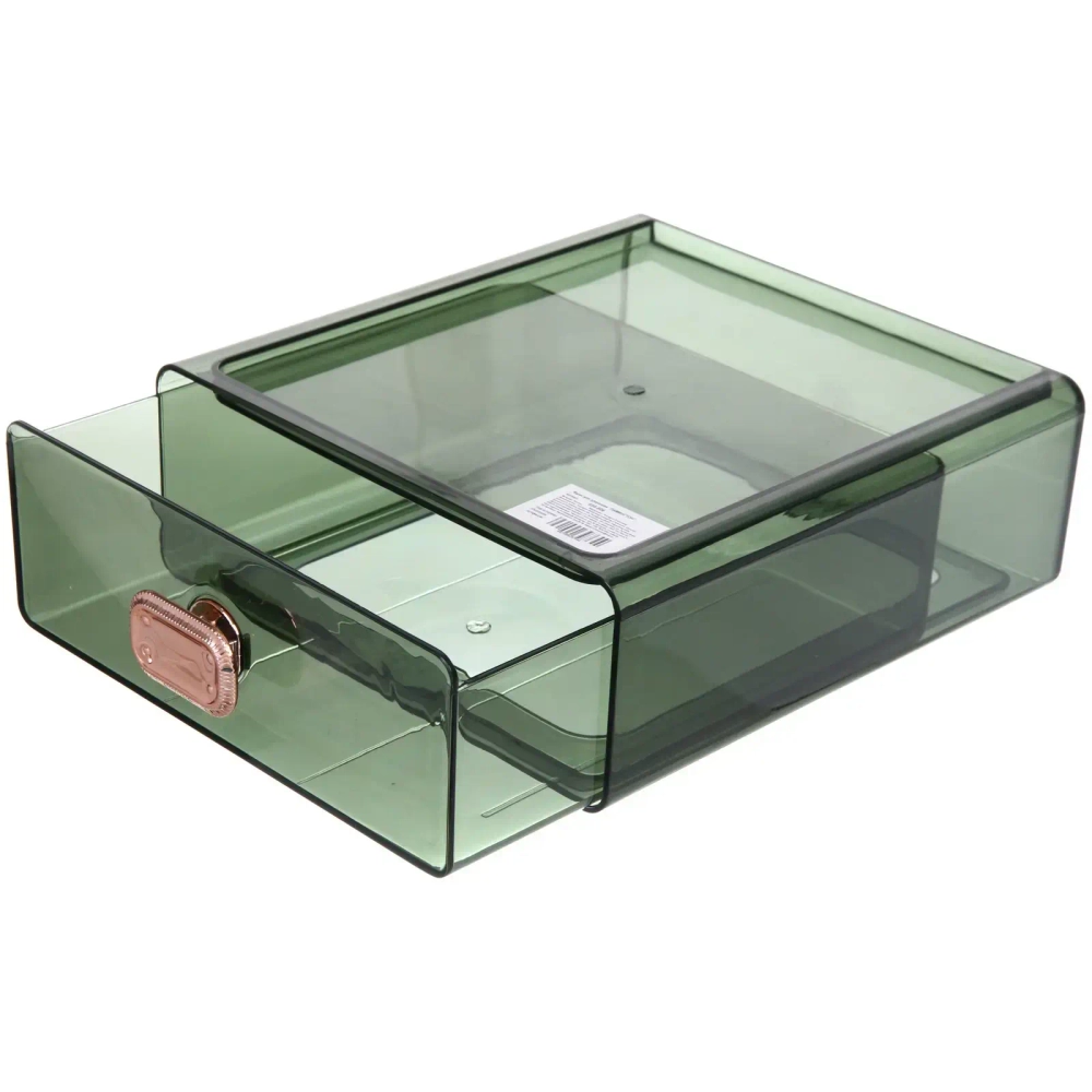 Органайзер выдвижной для хранения «ЛАМИНГТОН», цвет бирюзово-зелёный, 21*20*8см