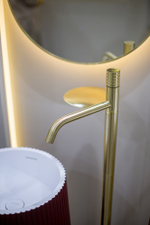 Смеситель STICK напольный для умыв. Matt Gold с ручкой DIAMOND