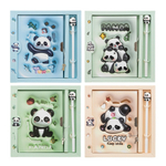 Блокнот детский Basir на замке, с ручкой, формат А6, серия "Панда", мягкая обложка, 48 листов, размер 18*13 см