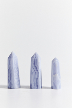 Голубой кружевной агат призма