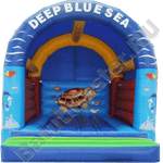 Коммерческий надувной батут "Синее море" с крышей