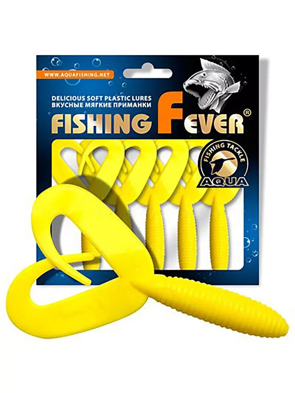 Мягкая приманка твистер FishingFever 8,5cm,4,8g,2 уп по 5 шт