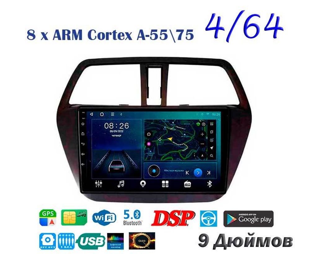 Topway TS10 4+32GB 8 ядер для Suzuki SX4 2014-2020