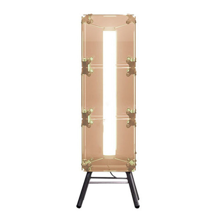 Floor design lamp  Hyperqube by Felix Monza (3 lampshade ,  Amber)