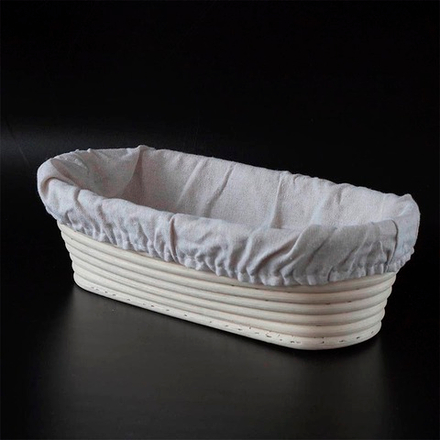 Овальная корзина для расстойки из ротанга L, 28х14 см, до 800г теста
