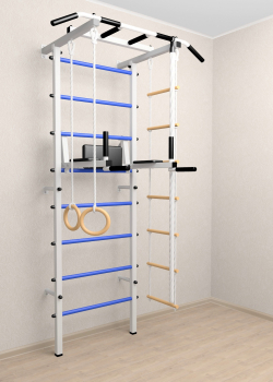 Шведская стенка Sv Pro 803 (Турник Pro/Брусья/стойка/Канат/Kольца/Лестница)