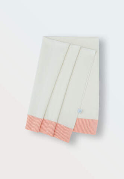 Плед вязаный Simple (экрю+пудра)