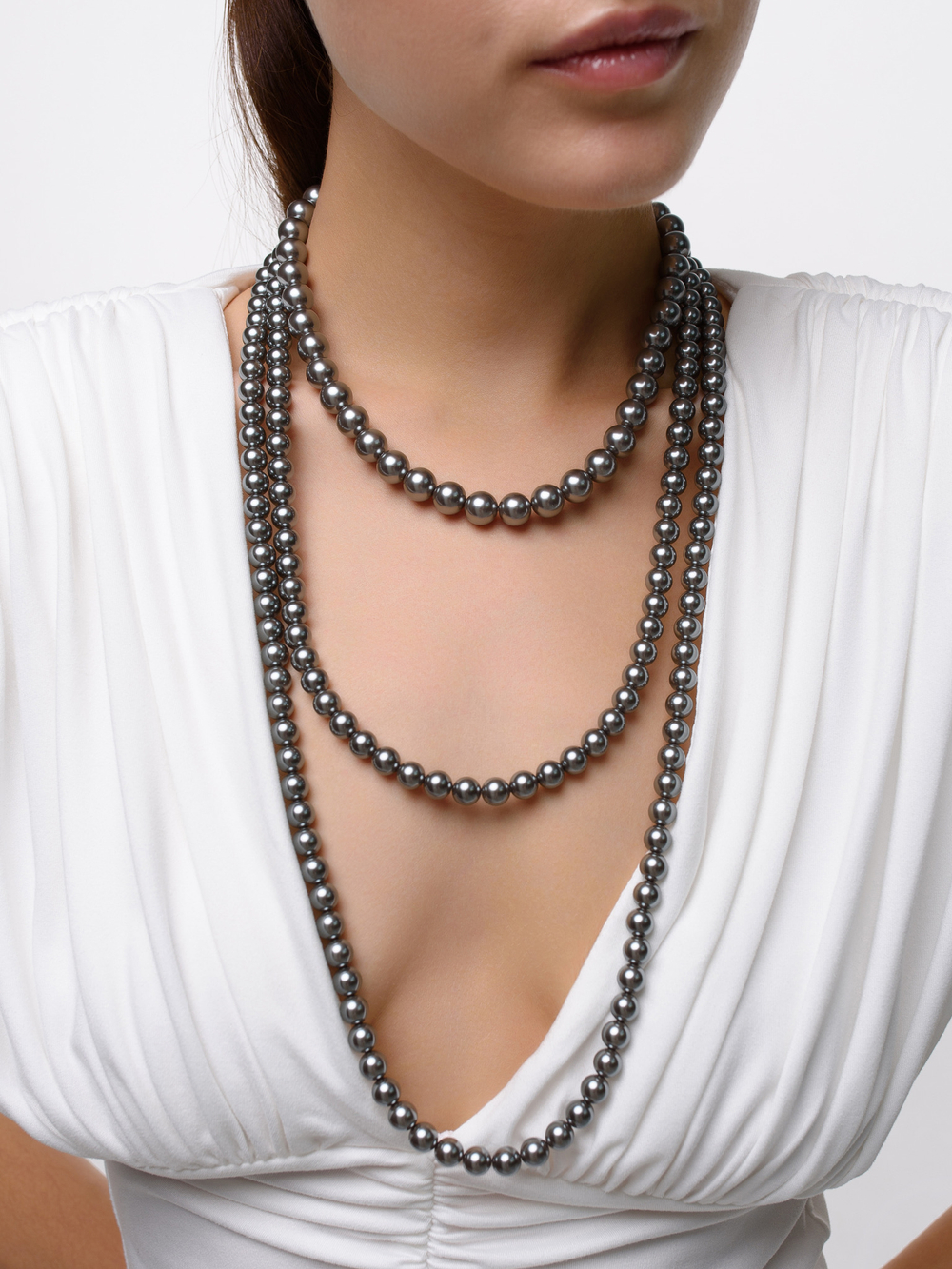 Колье "Trio Long Dark Gray"