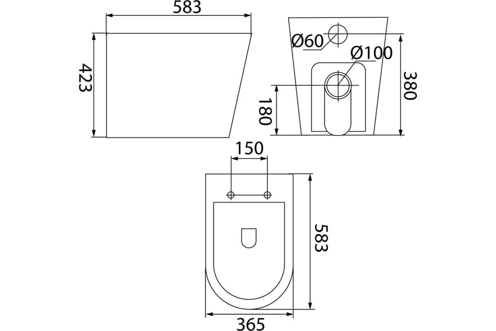 Приставной унитаз IDDIS Calipso Rimless безободковый CALRDSEi26