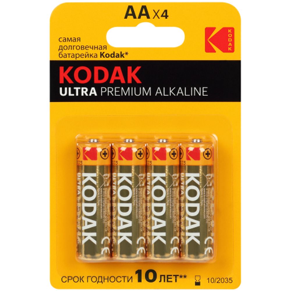 Батарейки Kodak LR6-4BL ULTRA PREMIUM Alkaline [ KAA-4 UD] | Батарейки Щелочные (Алкалиновые)