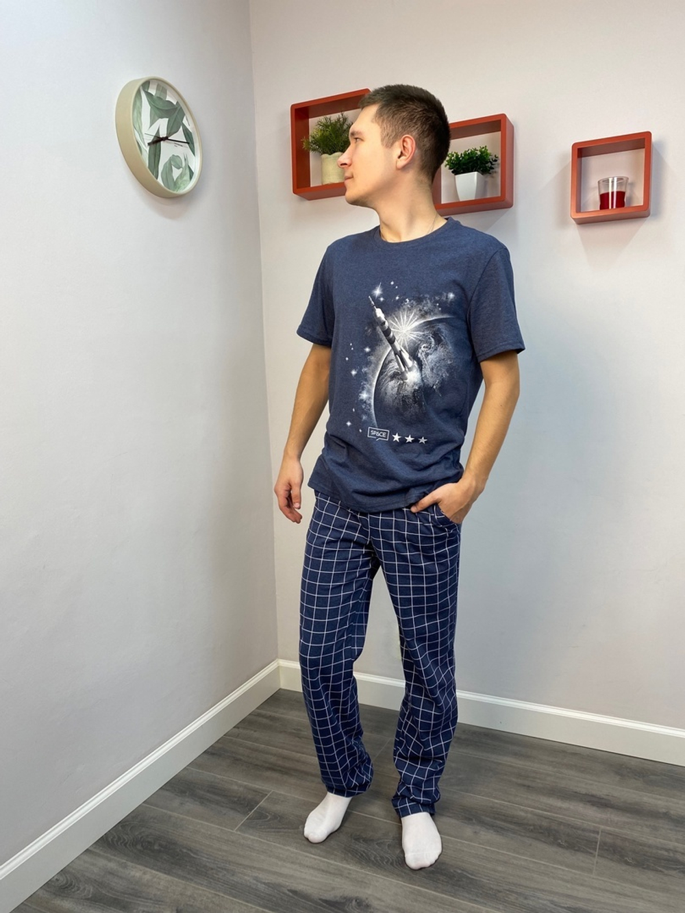 Пижама мужская "Космос К.П" брюки (Оптима)