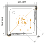 Душевой уголок Cezares MOMENTO-A-2-100-C-Cr
