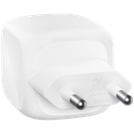BELKIN 50w Dual USB-C PD wall Charger with PPS, White
