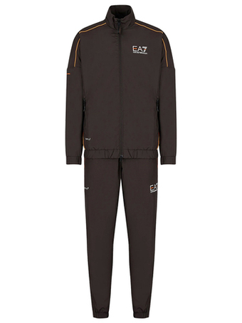 Мужской теннисный костюм EA7 Man Woven Tracksuit - черный