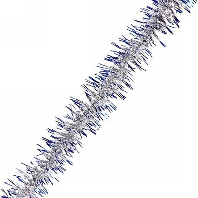 Мишура 2м, фонарик D 5см, синяя