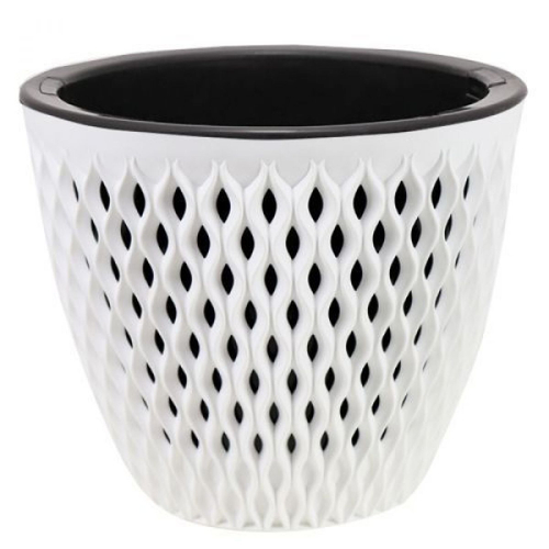 КАШПО ВЕРСАЛЬ 1,6Л ДЛЯ ЦВЕТОВ БЕЛЫЙ/ЧЕРНЫЙ КШ-9012/КШ-6474