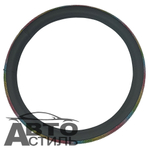 Оплетка на руль круглая Coolpart DIAMOND D50  (38*38) к/з черн/цветной СТРАЗЫ D50BL-CL