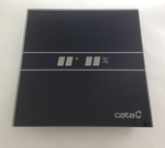 Накладной вентилятор Cata E 100 GTH Bk Black черный (Влажность, таймер, термометр, дисплей)