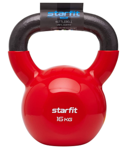 Гиря винил. STARFIT DB-401, 16 кг, цвет красный