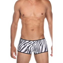 Мужские трусы боксеры белые с принтом "зебра" Cosmos Colors CP30_BW