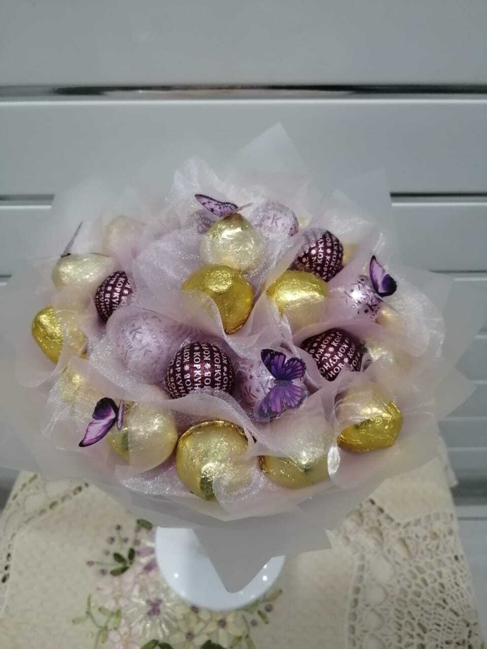 Букет из конфет "Бабочки"