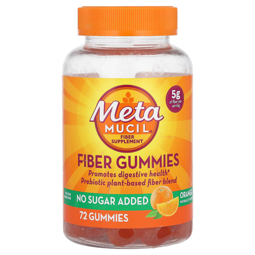 Metamucil, жевательные мармеладки с клетчаткой, со вкусом апельсина, 72 шт.